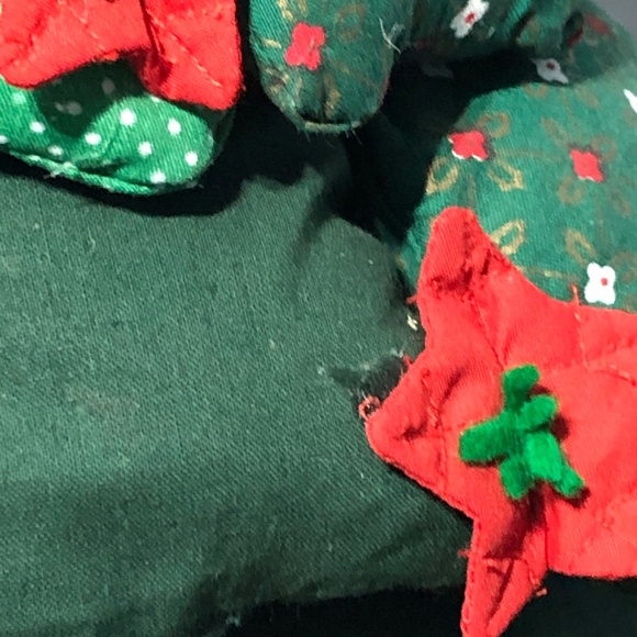 Handmade Christmas Tree Fabric Stuffed Decor Weighted - Picture 12 of 13